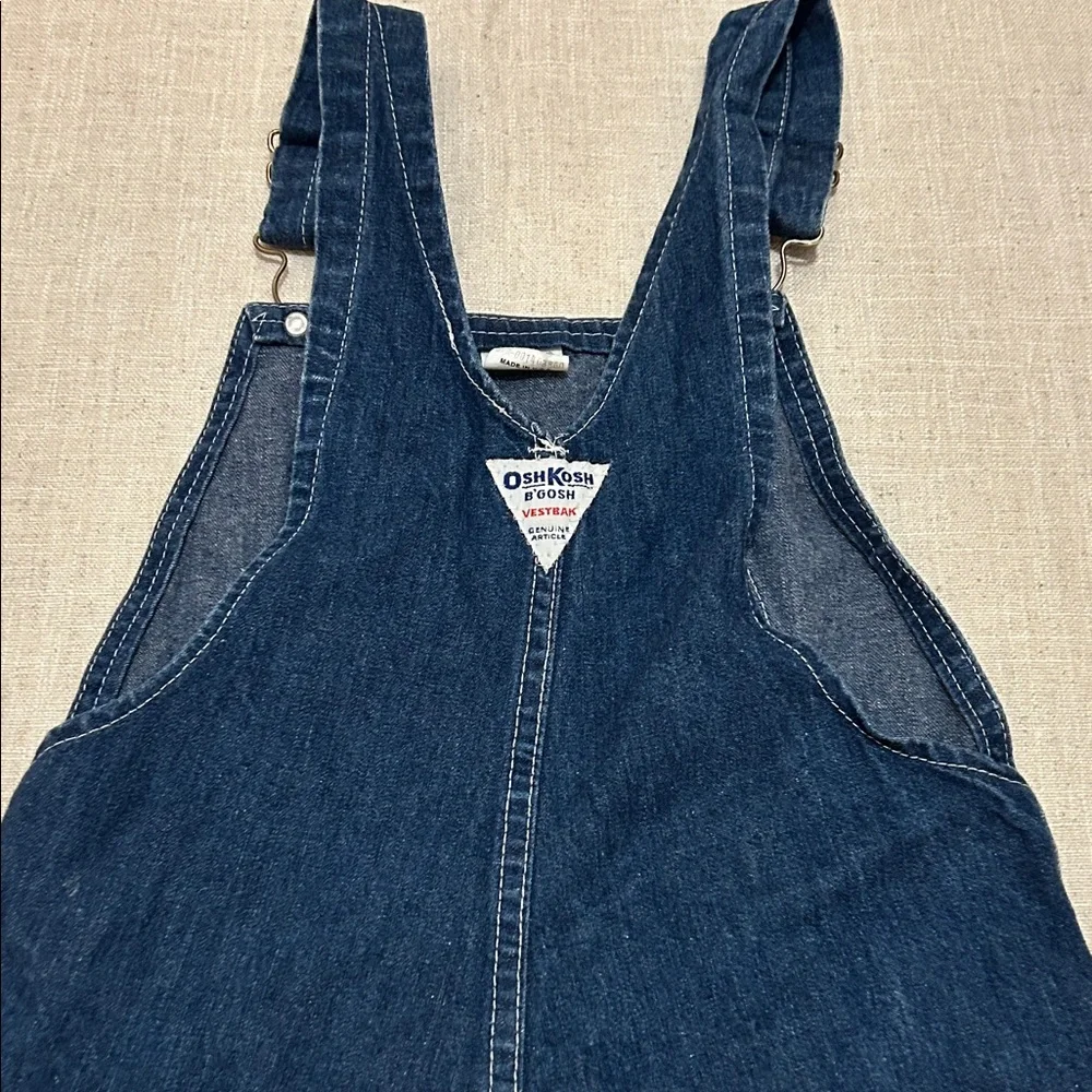 Vintage OshKosh B'gosh Dress Women’s/Youth 5 Blue Denim Overalls Western